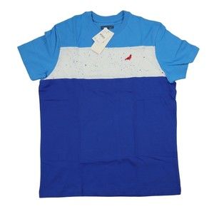 staple pigeon t-shirt short sleeve / size small / striped blue / graphic t-shirt